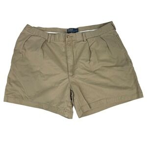 Polo Ralph Lauren Tyler Shorts Mens 42 Khaki Tan Classic Chino Cotton Twill